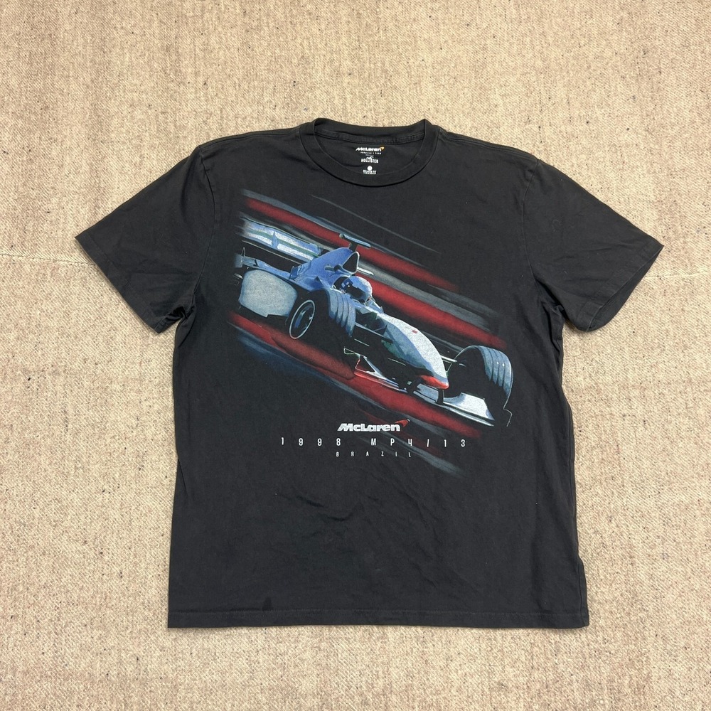 Mclaren Hollister Shirt Mens Large Black Forumla 1 Racing Cars